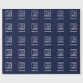 Business Dark Midnight Blue Uw bedrijfsnaam van de Cadeaupapier (Vlak)