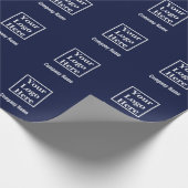 Business Dark Midnight Blue Uw bedrijfsnaam van de Cadeaupapier (Hoek)