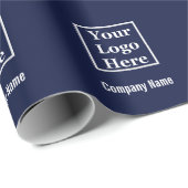 Business Dark Midnight Blue Uw bedrijfsnaam van de Cadeaupapier (Rol Hoek)