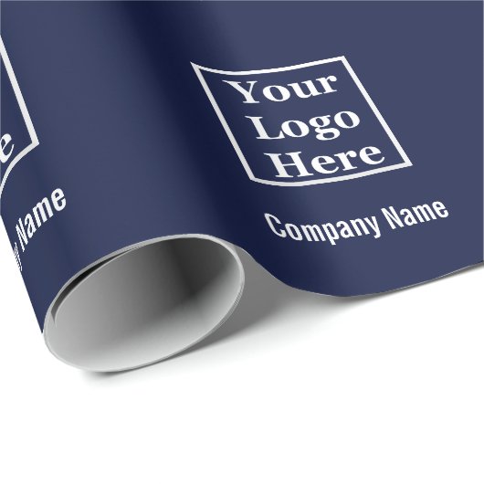 Business Dark Midnight Blue Uw bedrijfsnaam van de Cadeaupapier (Rol Hoek)