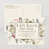 Business Daylight Savings Time Postcard Briefkaart (Voorkant / Achterkant)