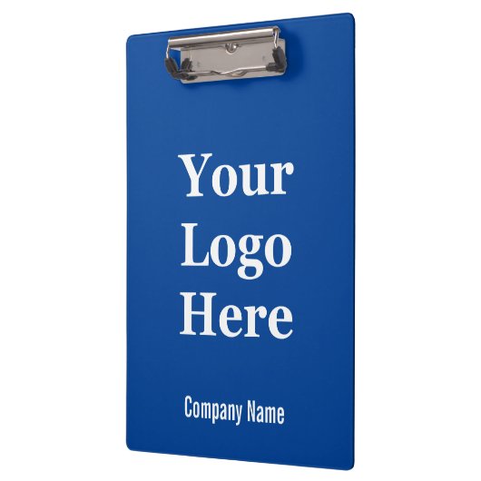 Business Deep Blue en White Uw Logo hier Klembord (Links)