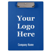 Business Deep Blue en White Uw Logo hier Klembord (Voorkant)