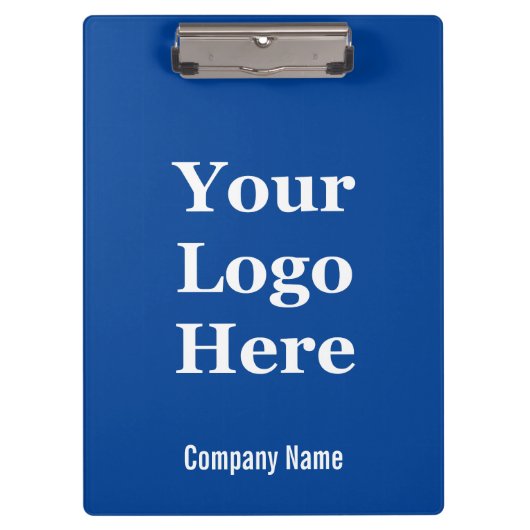Business Deep Blue en White Uw Logo hier Klembord (Voorkant)