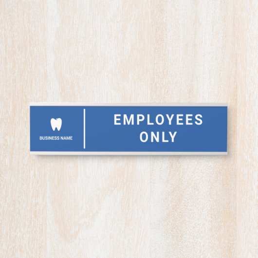 Business Dentist Logo | Alleen moderne werknemers Deurbordje (Voorkant)