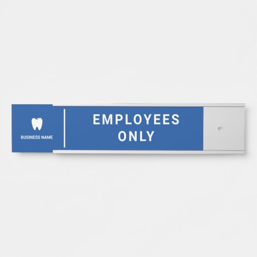 Business Dentist Logo | Alleen moderne werknemers Deurbordje (Voorkant)
