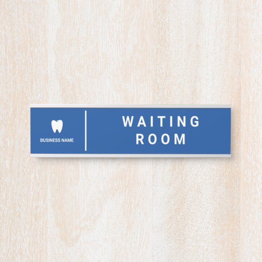 Business Dentist Logo | Moderne wachtruimte Deurbordje (Voorkant)