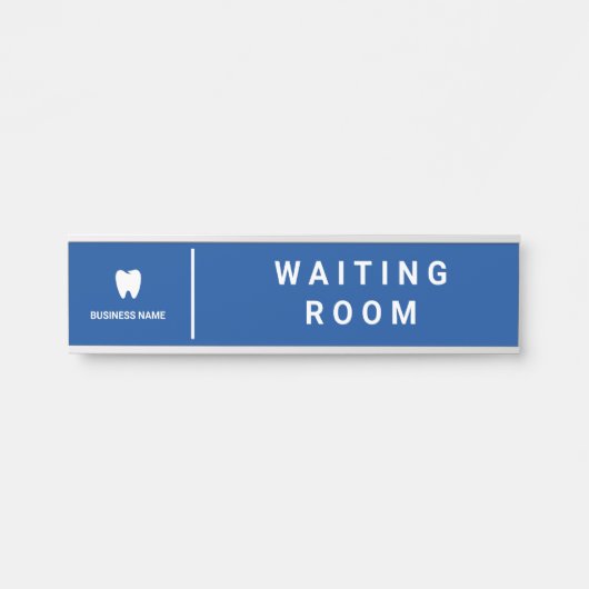 Business Dentist Logo | Moderne wachtruimte Deurbordje (Voorkant)