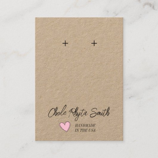 Business Display Kaarten - Handgemaakte oorbellen Visitekaartje (Voorkant)