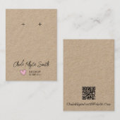 Business Display Kaarten - Handgemaakte oorbellen Visitekaartje (Voorkant / Achterkant)