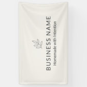 Business Display Neutral Botanical Minimalist Spandoek (Verticaal)