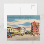 Business District, Warren Pennsylvania Briefkaart (Voorkant / Achterkant)