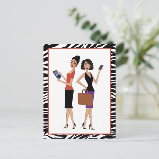 "Business Divas" Briefkaart (Staand voorkant)