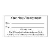 Business Doctor's Kantoor Afspraak Herinnering Zelfinktende Stempel (Design)