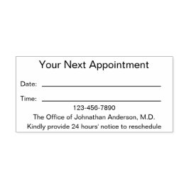 Business Doctor's Kantoor Afspraak Herinnering Zelfinktende Stempel