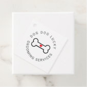 Business Dog bone met een hart Bedankjes Labels (In situ)