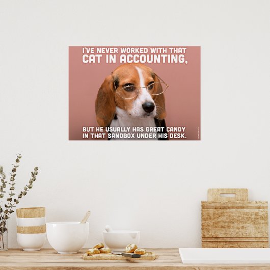 Business Dog Poster (Keuken)