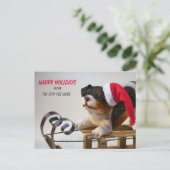 Business Dog voor gezelschapsdieren met kerstmis Briefkaart (Staand voorkant)