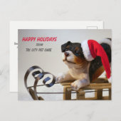 Business Dog voor gezelschapsdieren met kerstmis Briefkaart (Voorkant / Achterkant)