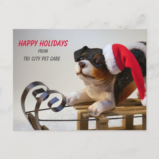 Business Dog voor gezelschapsdieren met kerstmis Briefkaart (Voorkant)