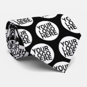 Business Double Sided | Aangepaste Logo-Stropdas Stropdas (Opgerold)