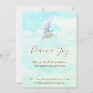 *~* Business Dove Joy Peace Holiday-kaart