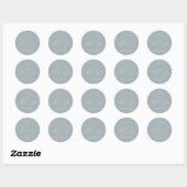 Business Dusty Blue Foliage Hartelijk dank, Sticke Ronde Sticker (Vel)