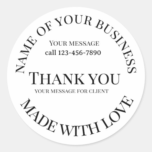 business editable sticker (Voorkant)