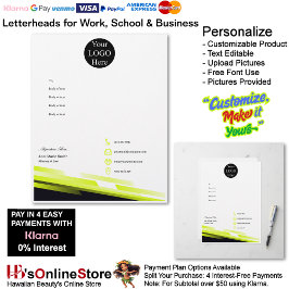 Business Electric Lime Logo Company Name Signature Briefhoofd