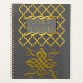Business elegant Black Gold Daily-planner Planner (Voorkant)