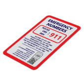 Business Emergency Numbers Magneet (Linkerzijde)