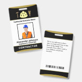 Business Employees Logo ID Identification Card Badge (Voor- en achterkant)