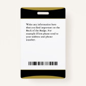 Business Employees Logo ID Identification Card Badge (Achterkant)