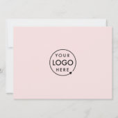 Business Event | Blush Pink Moderne Eenvoudige fot Kaart (Achterkant)
