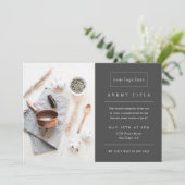 Business Event | Grijze minimale professionele fot Kaart (Staand voorkant)