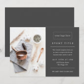 Business Event | Grijze minimale professionele fot Kaart (Voorkant / Achterkant)