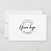 Business event logo faux Gold Script-e-mail RSVP Kaartje (Achterkant)