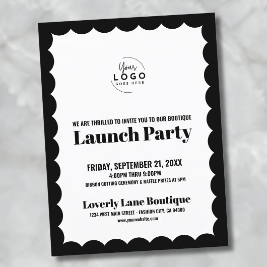 Business Event Logo Launch Party Briefkaart