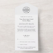 Business Event | Minimale, eenvoudige witte schoon All In One Uitnodiging (Binnen)