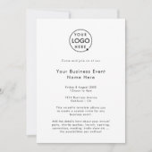 Business Event | Minimale, eenvoudige witte schoon Kaart (Voorkant)