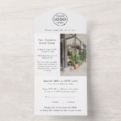 Business Event | Minimale professionele foto All In One Uitnodiging (Binnen)