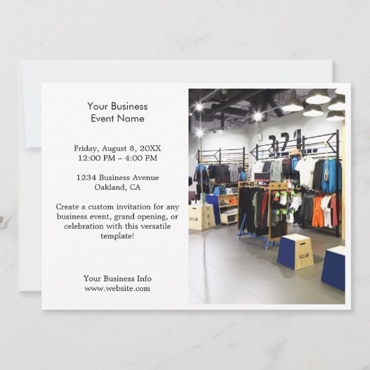 Business Event | Minimale professionele foto Kaart (Voorkant)