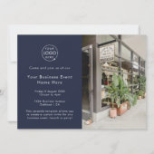 Business Event | Navy Blue Modern Professional Kaart (Voorkant)