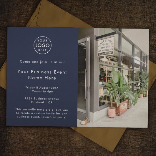 Business Event | Navy Blue Modern Professional Kaart