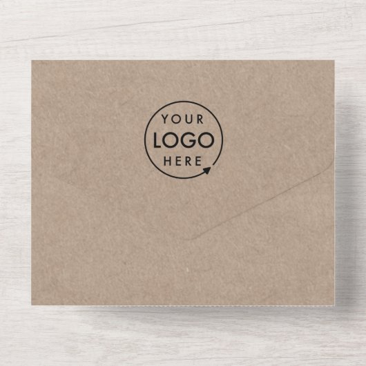 Business Event | Rustic Kraft Professional Logo All In One Uitnodiging (Achterkant)