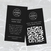 Business Event Website QR Code Black Business Informatiekaartje