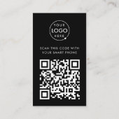 Business Event Website QR Code Black Business Informatiekaartje (Achterkant)