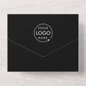 Business Event | Zwarte Moderne Minimale Foto All In One Uitnodiging (Achterkant)