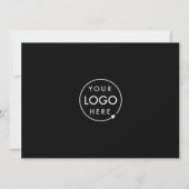 Business Event | Zwarte Moderne Minimale Foto Kaart (Achterkant)