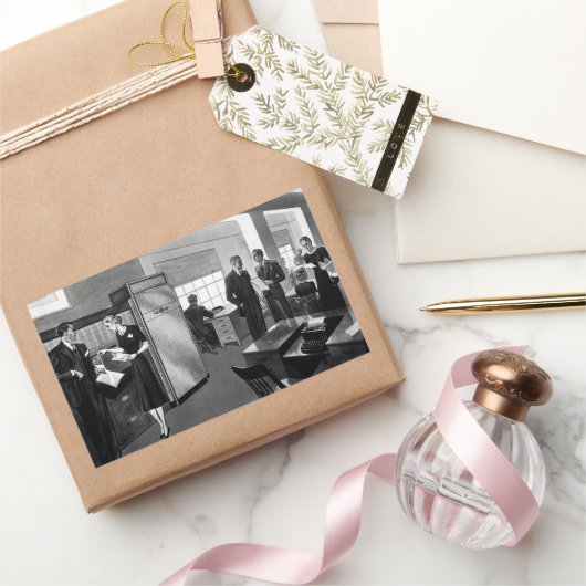  Business, Executive Business Kantoor Rechthoekige Sticker (Geschenken)